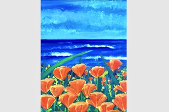 California Poppies on the Beach